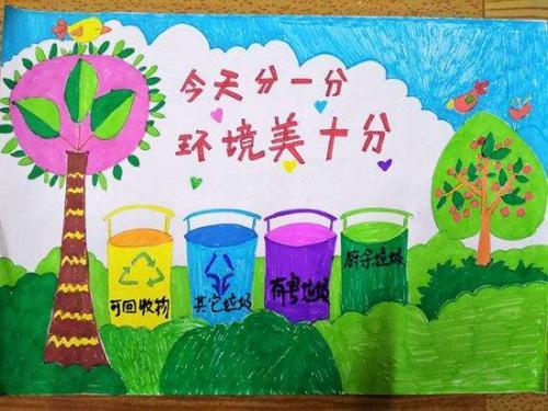 关于垃圾分类的手抄报5张